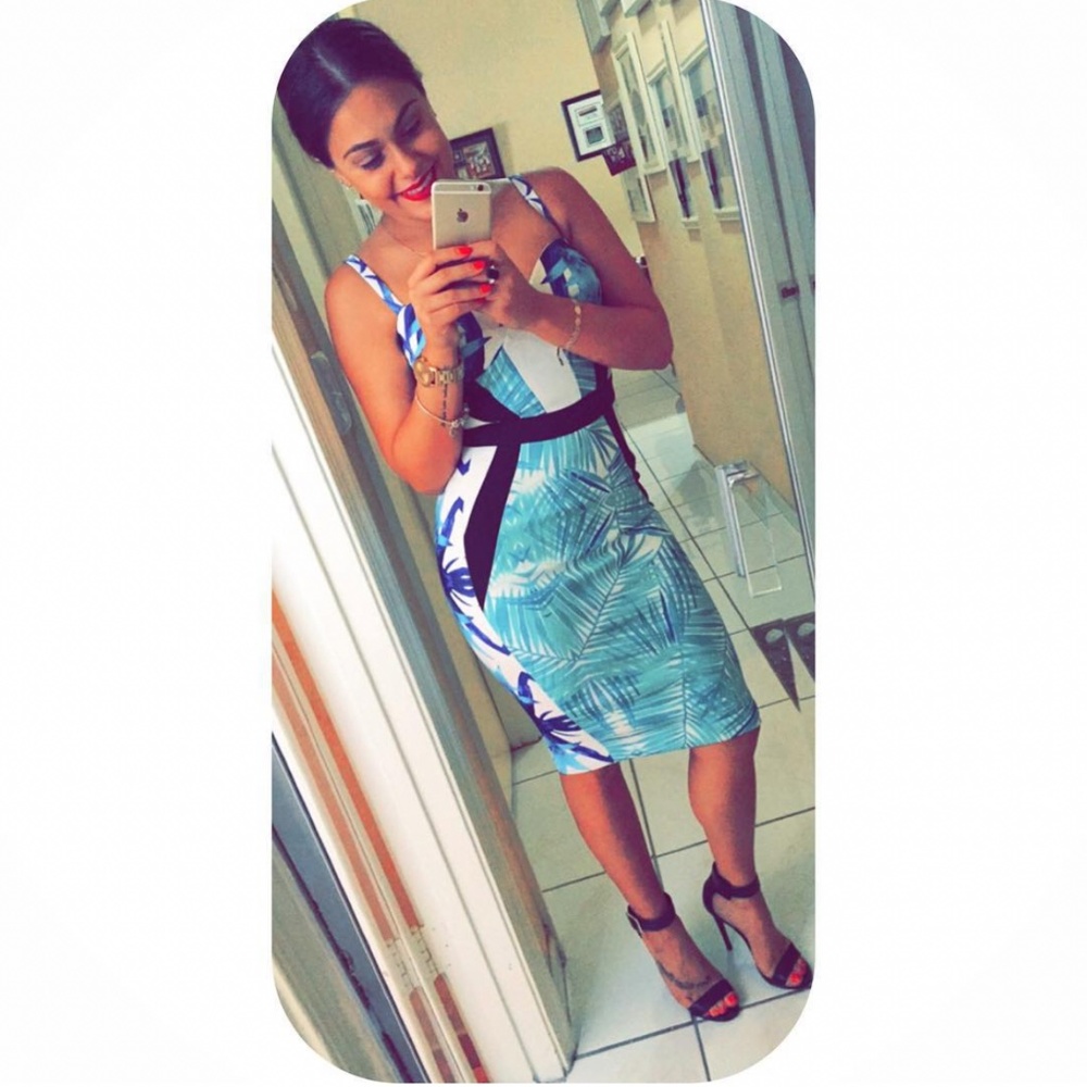 House of CB Tropical Print Dress